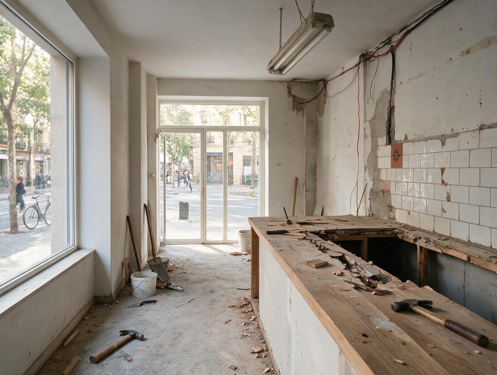 Punto de partida: cafetería anticuada antes de la renovación